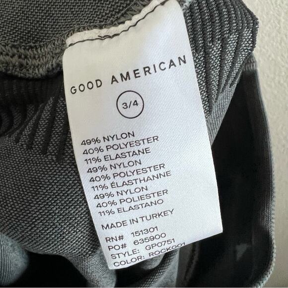NWOT Good American Gray Compression Active Leggings Pants Size 3 / 4 - Picture 4 of 10